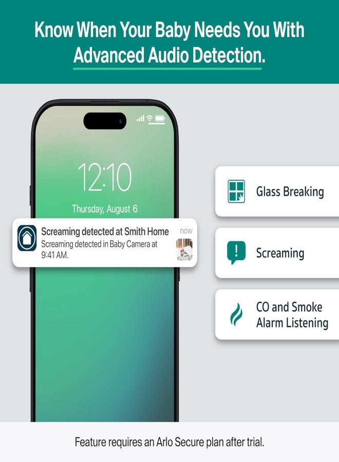 ARLO كاميرا أمان داخلية أساسية من أرلو (الجيل الثالث - إصدار 2025) - 2K، توصيل، سلامة الأطفال، التعرف على الأشخاص، كشف الحركة والصوت، تجربة لمدة شهر واحد من خطة الأمان، درع الخصوصية التلقائي، 2 كام - Image 3