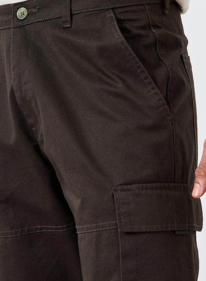 Styli Men Coffee Brown Relaxed Fit Cargo Pants - Image 3