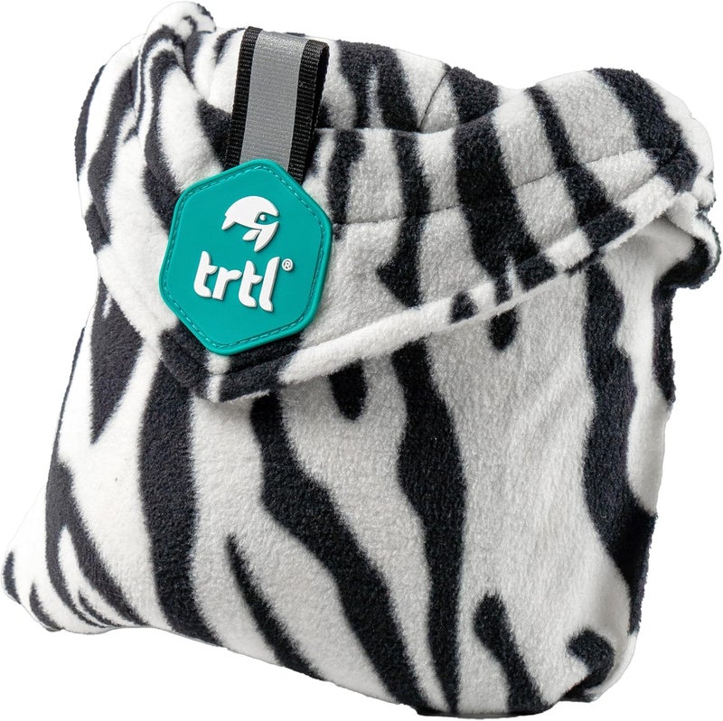 trtl Pillow - Scientifically Proven وسادة جونيور - وسادة سفر للأطفال - مع دعم مدمج للرأس والرقبة - وسادة رقبة مريحة للأطفال للسفر - مدمجة وقابلة للغسل في الغسالة - زيبرا - Image 1