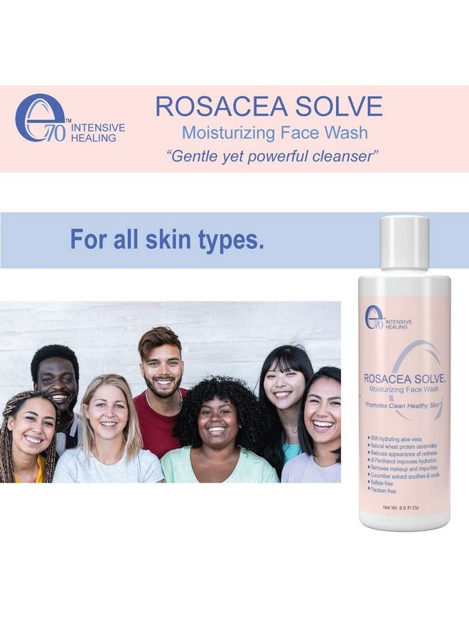 e70 Rosacea Solve Moisturizing Face Wash Gentle Rosacea Cleanser For Dry & Itchy Skin Sensitive Skin Care With Beneficial Ingredients Such As Coconut Oil Cucumber Wheat Fruit Extracts And Vitamin B5 - Image 3