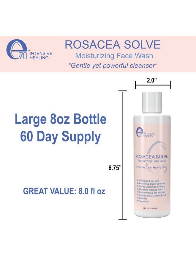 e70 Rosacea Solve Moisturizing Face Wash Gentle Rosacea Cleanser For Dry & Itchy Skin Sensitive Skin Care With Beneficial Ingredients Such As Coconut Oil Cucumber Wheat Fruit Extracts And Vitamin B5 - Image 5