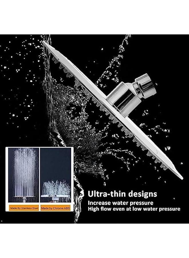 هوكور Portalov 8 Inch Shower Head,High Pressure Rain-Ultra-thin design, Stainless Steel Rainfall Shower Head for Your Bathroom Shower,Easy Clean - Image 5