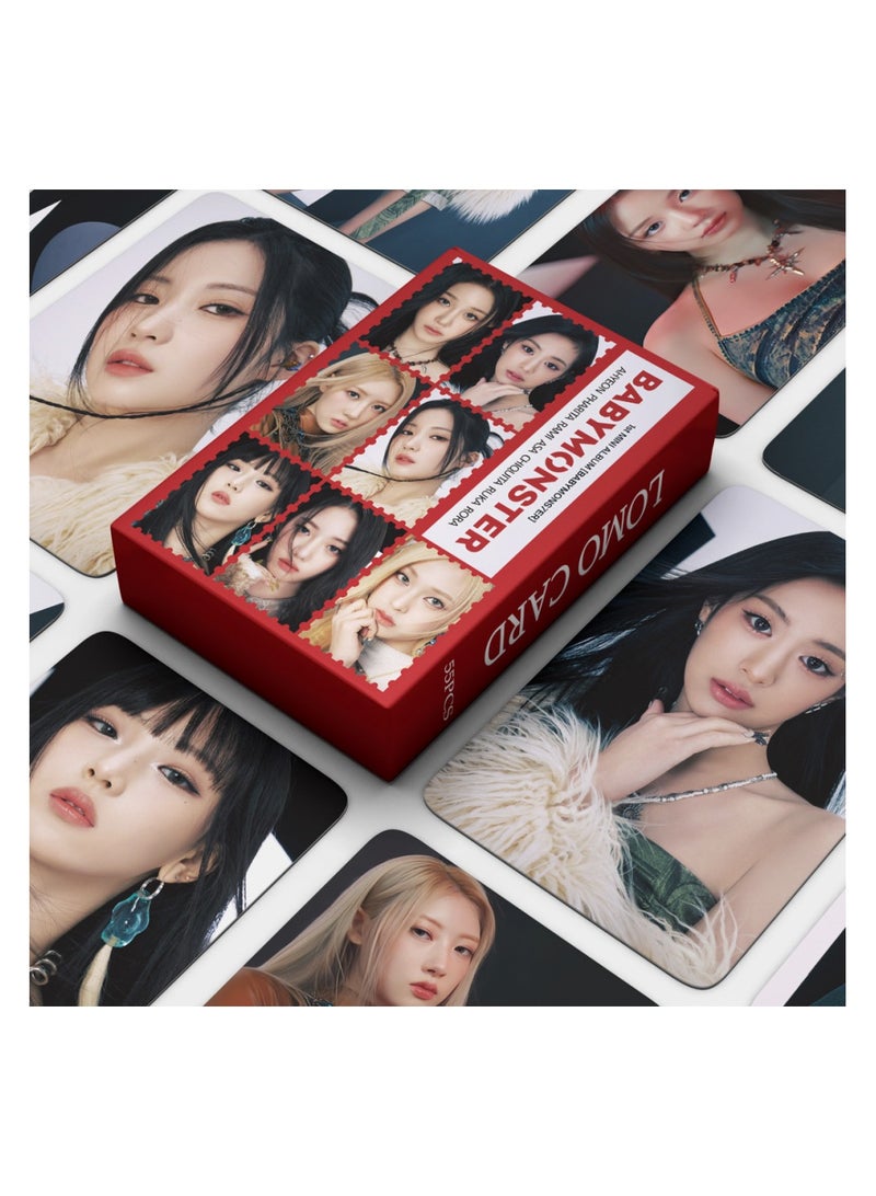NIBEMINENT 55 Pcs Kpop BABYMONSTER SHEESH Lomo Cards Card For Fans Collection Gifts - Image 1