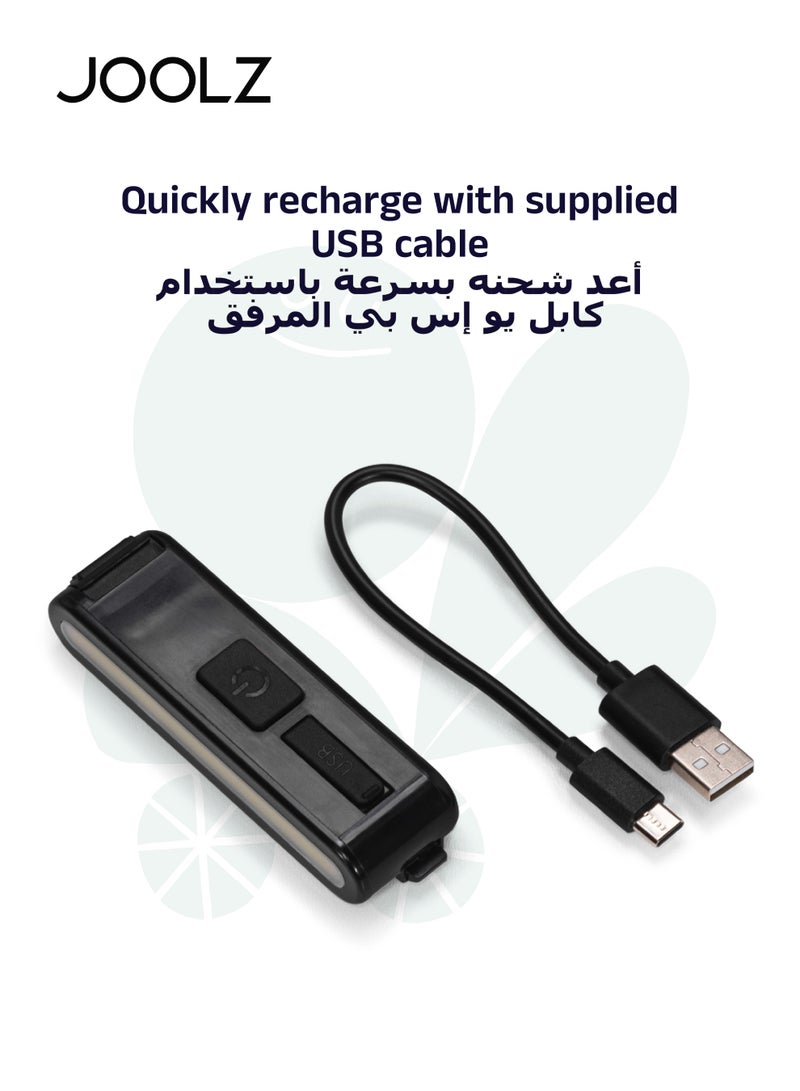 جولز مصباح LED لعربة الأطفال AER+ | مصباح قابل لإعادة الشحن عبر USB | يعزز الأمان والرؤية | أنيق وصديق للبيئة | أوضاع إضاءة متعددة | متوافق مع عربات AER+ وDay5 | 10 × 5 × 3 سم - Image 5