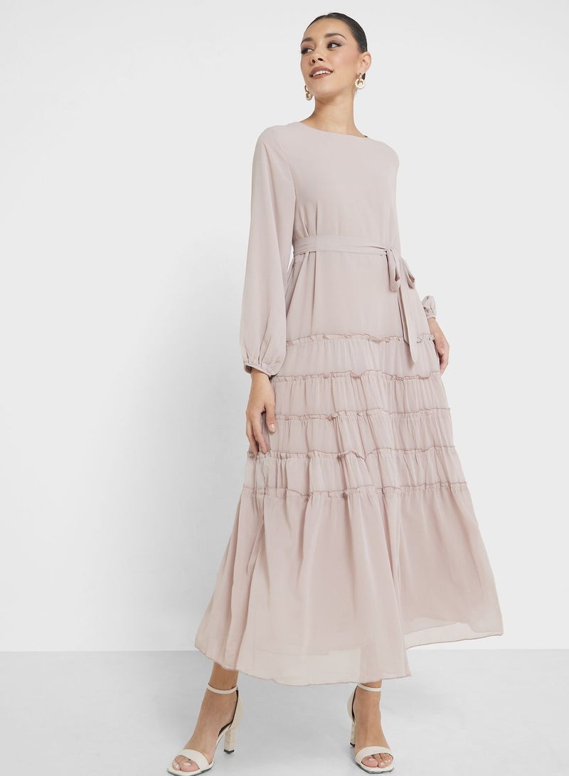 Khizana Tiered Long Sleeve Dress - Image 4