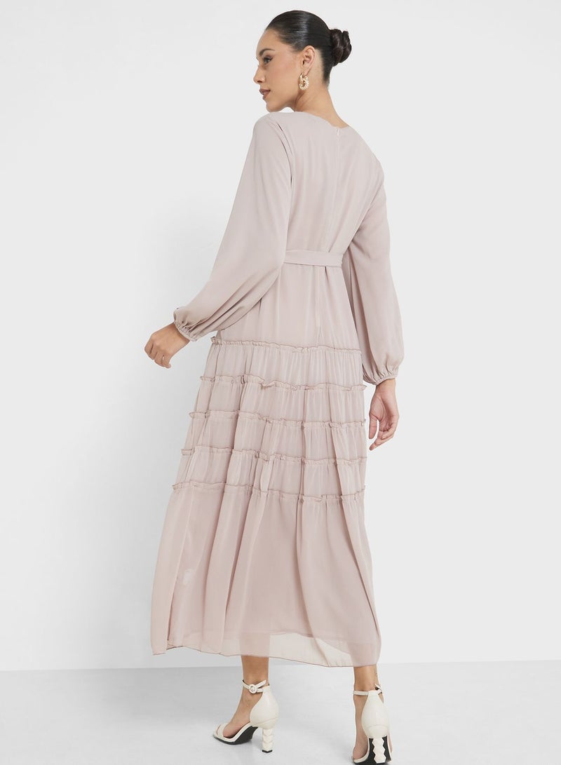 Khizana Tiered Long Sleeve Dress - Image 2