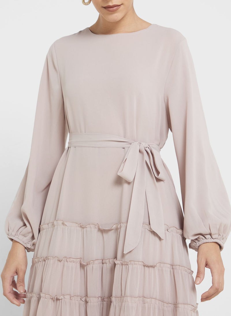 Khizana Tiered Long Sleeve Dress - Image 3