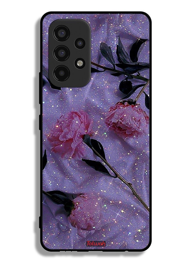 Tolwak Samsung Galaxy A53 5G Protective Case Cover Glitter Roses - Image 1