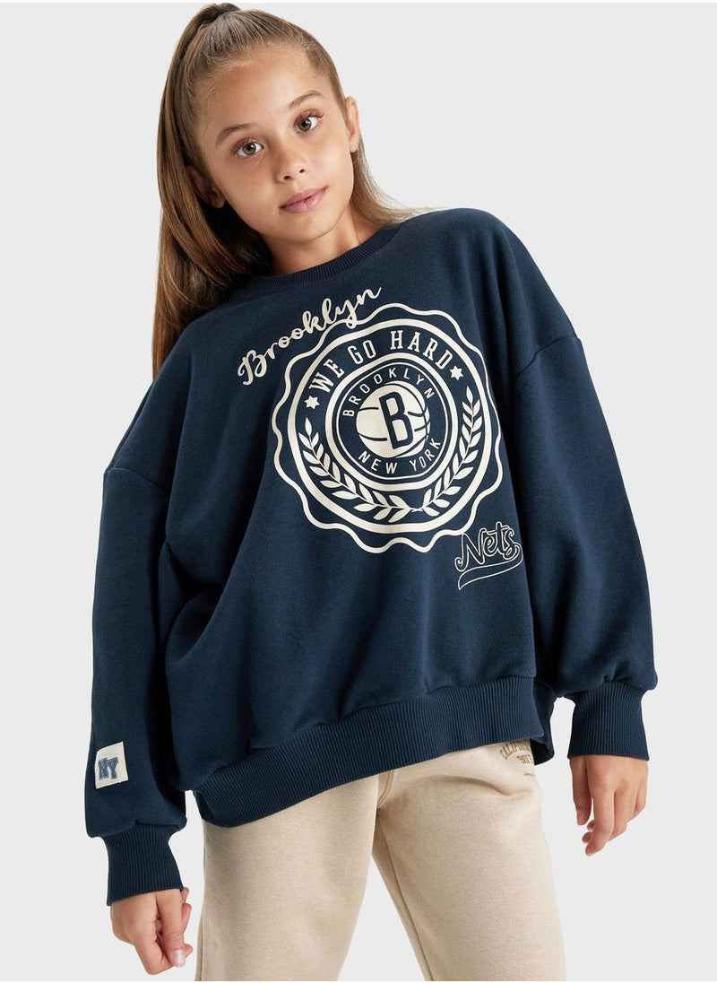 DeFacto - Kids Graphic Print Sweatshit - Image 1