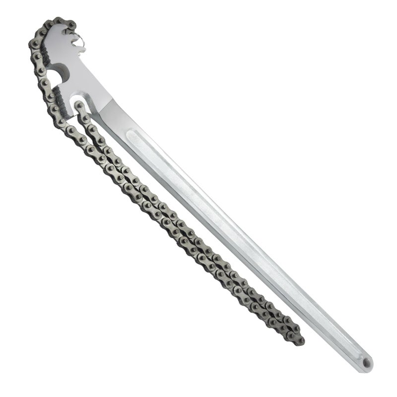 AUPREX 24 Inch Heavy Duty Carbon Steel Pipe Wrench Fits Max 12 Inch Diameter Adjustable Large Chain Oil Filter Wrench for Universal Use - Image 3