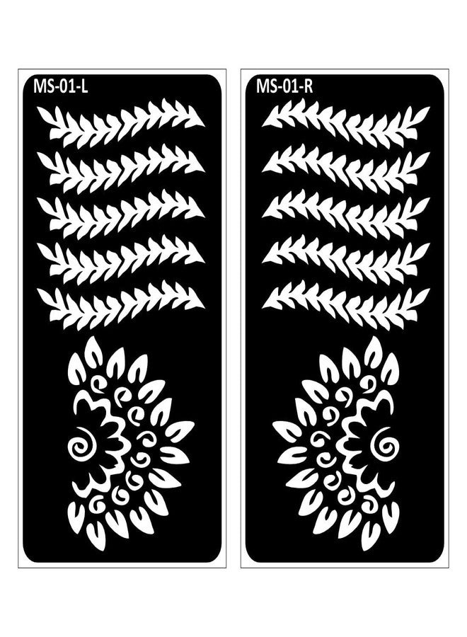 VANVATI Beautiful Henna Sticker for Hands Mehndi Stencil Sticker One Set for Both Hand - Image 1