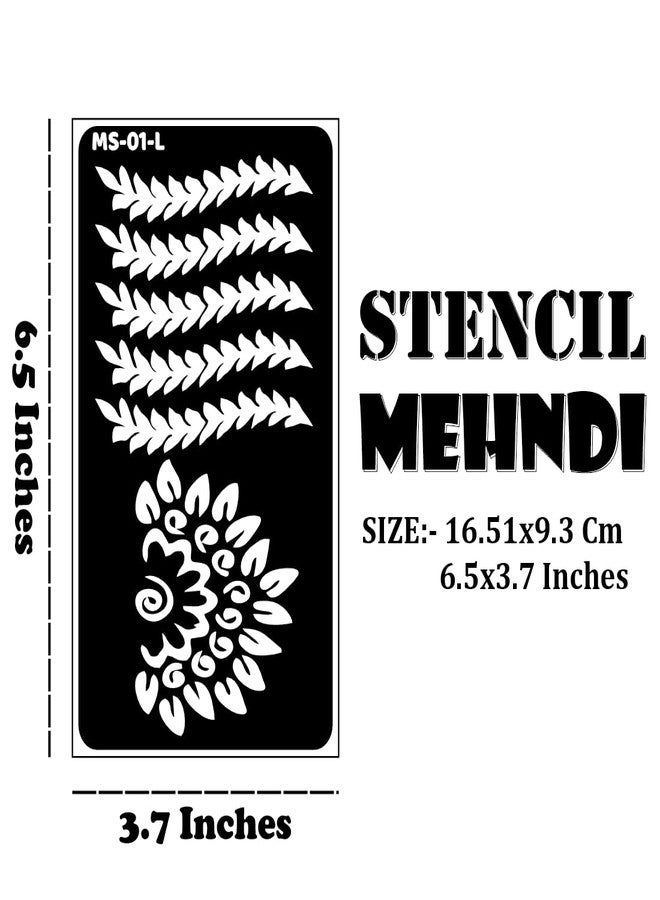 VANVATI Beautiful Henna Sticker for Hands Mehndi Stencil Sticker One Set for Both Hand - Image 4