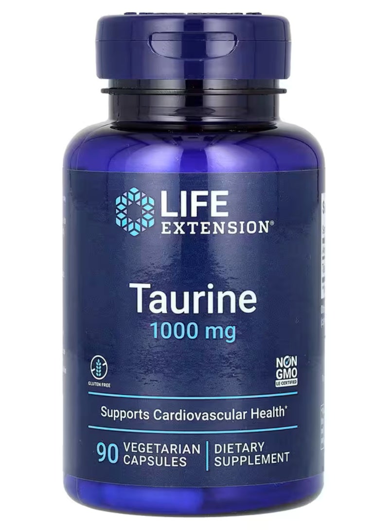 Life Extension, Taurine, 1,000 mg, 90 Vegetarian Capsules