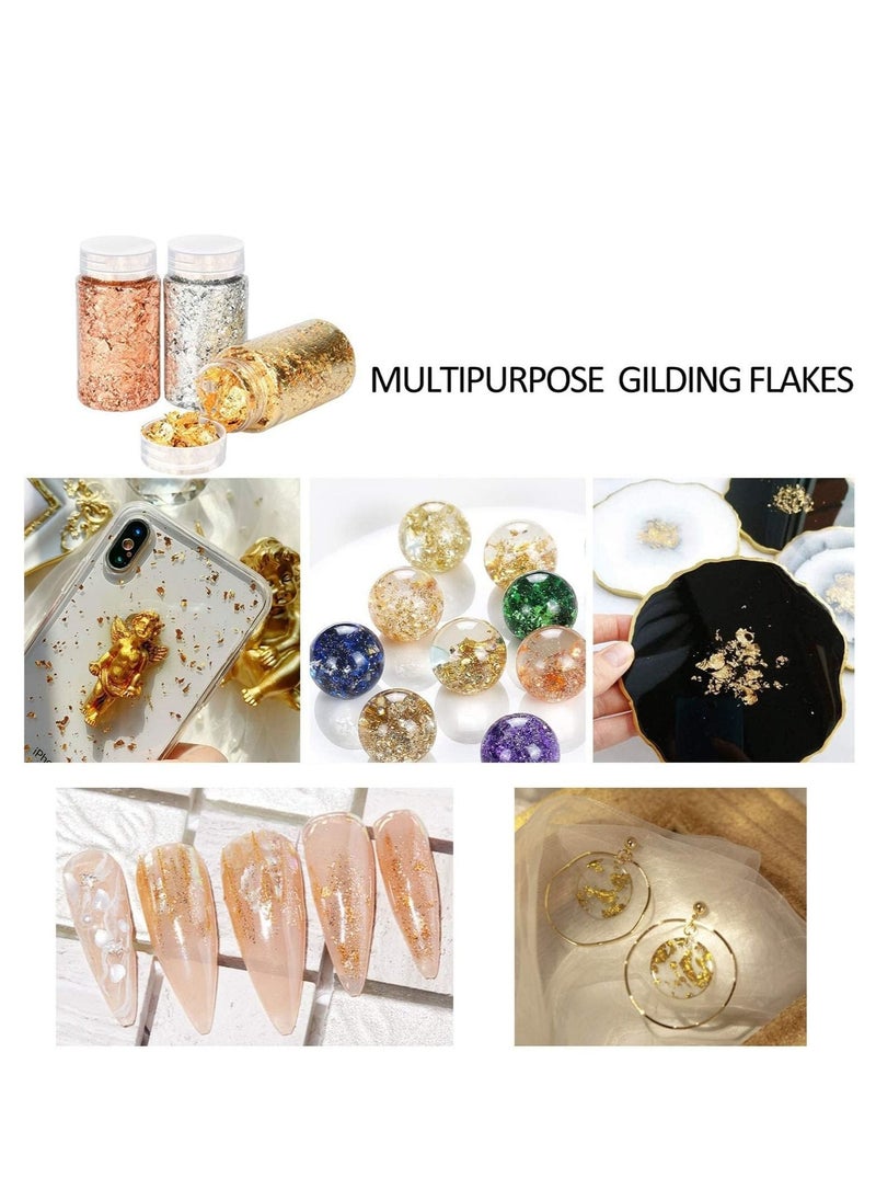 SYOSI - Resin Moulds Silicone Epoxy Resin Moulds Kit Silicone Moulds Coaster Resin Kit for Beginners Resin Art Starter Kit Molds Resin Casting Making DIY Agate Home Decoration with 3 Gold Foil Flakes - Image 1