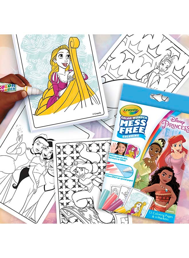 Crayola Color Wonder Mini Box Set, Disney Princess | features 12 Disney Princess Coloring Pages and 4 Color Wonder Mess Free Markers | excellent gift for toddlers and preschoolers | Ideal for ages 3 and up. - Image 5