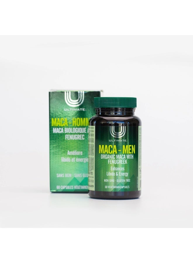Ultimate Maca Men, Organic Maca with Fenugreek, 60 Caps - Image 2