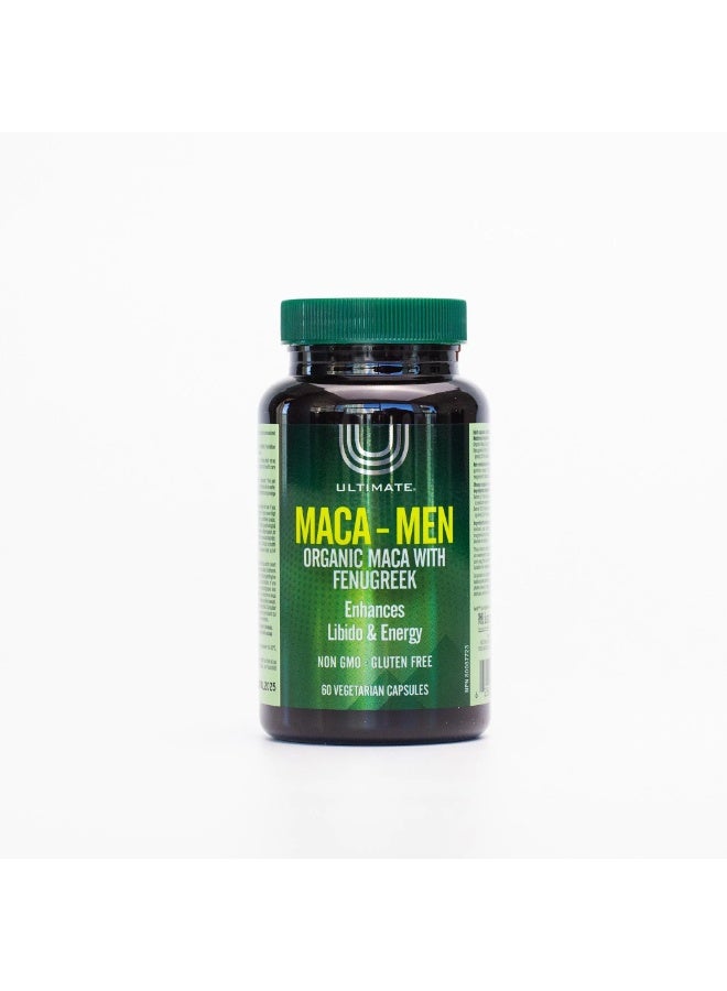 Ultimate Maca Men, Organic Maca with Fenugreek, 60 Caps - Image 1