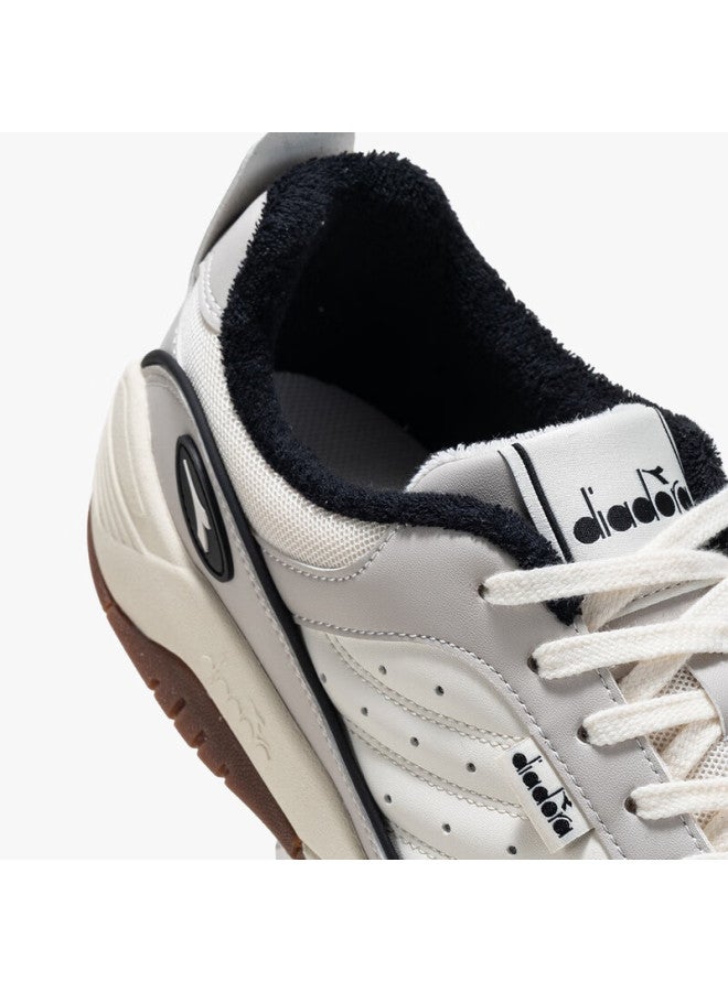 DIADORA أحذية رياضية كاجوال منخفضة القطع من ديادورا أكشن فلاش للرجال والنساء فضي رمادي/أبيض/أسود N7482 مقاس 43 - Image 4