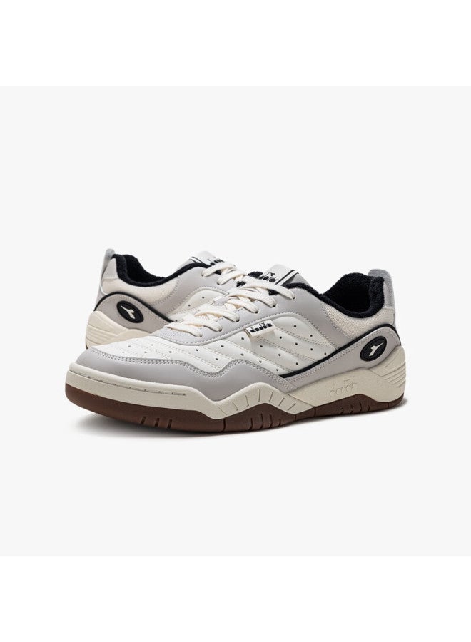 DIADORA أحذية رياضية كاجوال منخفضة القطع من ديادورا أكشن فلاش للرجال والنساء فضي رمادي/أبيض/أسود N7482 مقاس 43 - Image 2