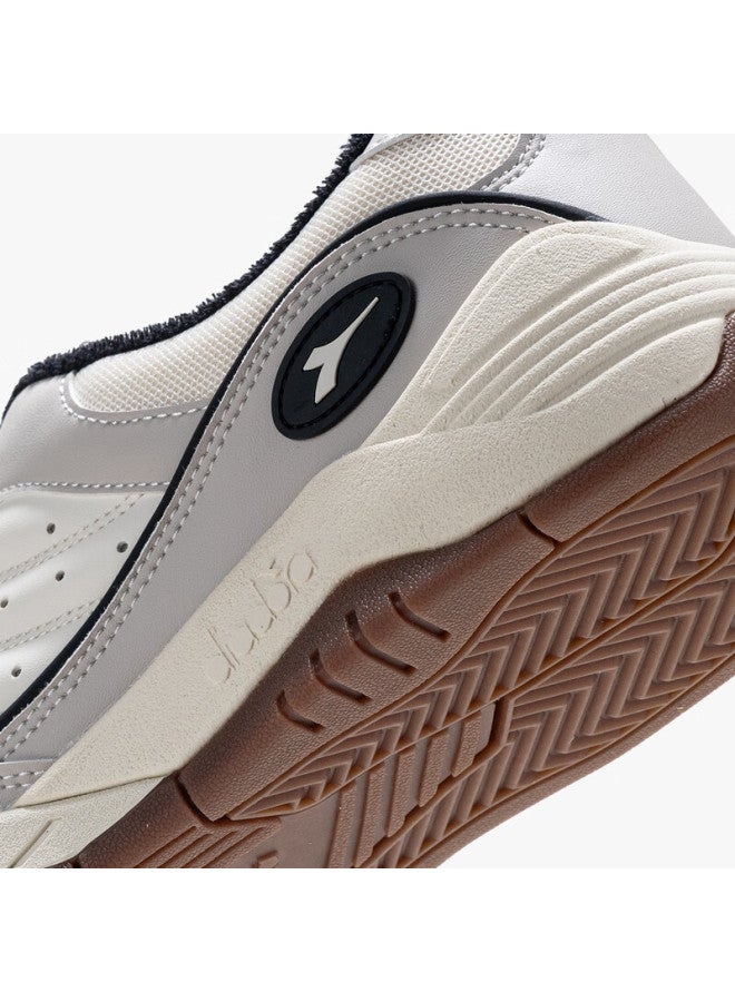 DIADORA أحذية رياضية كاجوال منخفضة القطع من ديادورا أكشن فلاش للرجال والنساء فضي رمادي/أبيض/أسود N7482 مقاس 43 - Image 5