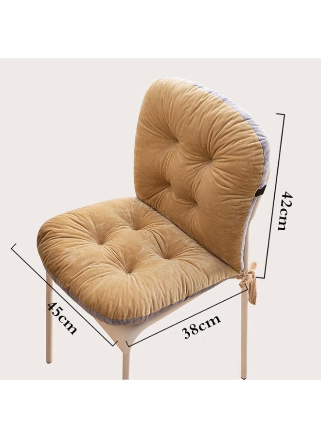 Chair Seat Backrest Cushion With Fixing Ties,Integrated Recliner Desk Seat Cushion,One Piece Chair Cushion With High Backrest,Low Back Pain Relief,For Sofa Seat Cushion,Chair Cushions - Image 2