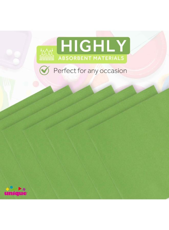 Unique Lime Green Lunch Napkins - Pack Of 20 - Image 3