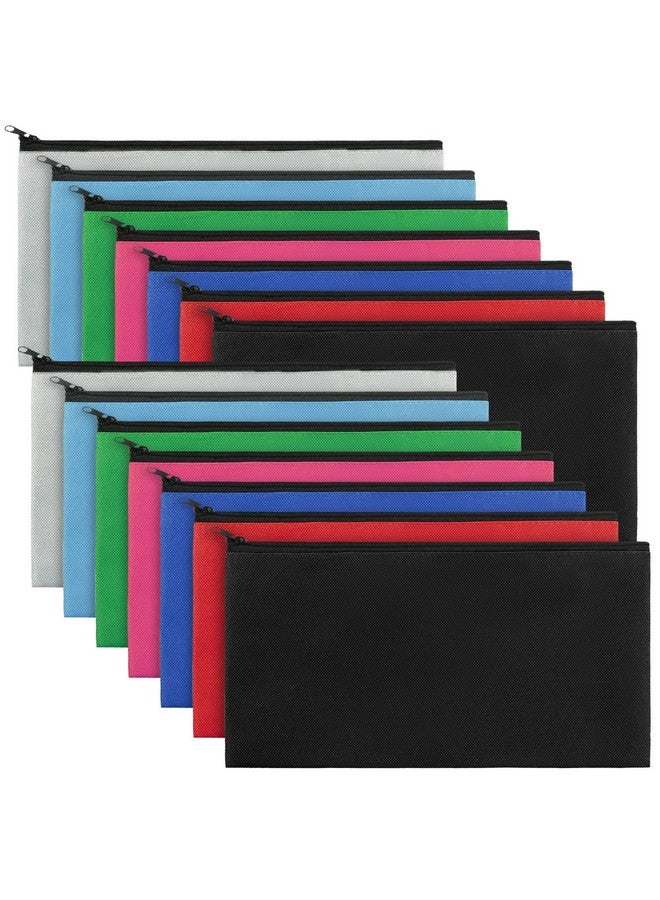Teling 14 Pack Money Bank Bags With Zipper Security Bank Deposit Money Pouch Multicolor Cash Register Bags With Zipper Oxford Utility Pouch For Cash Money Coin Men Women11 X 5.5 Inch (Bright Color) - Image 1
