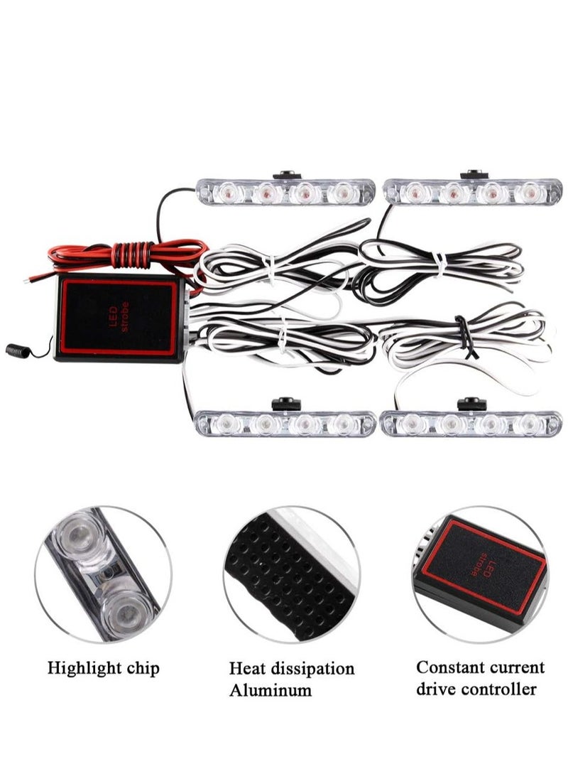 Generic 4 Piece LED Flash Kit with Remote Control Multicolor Red and Blue  - Image 4