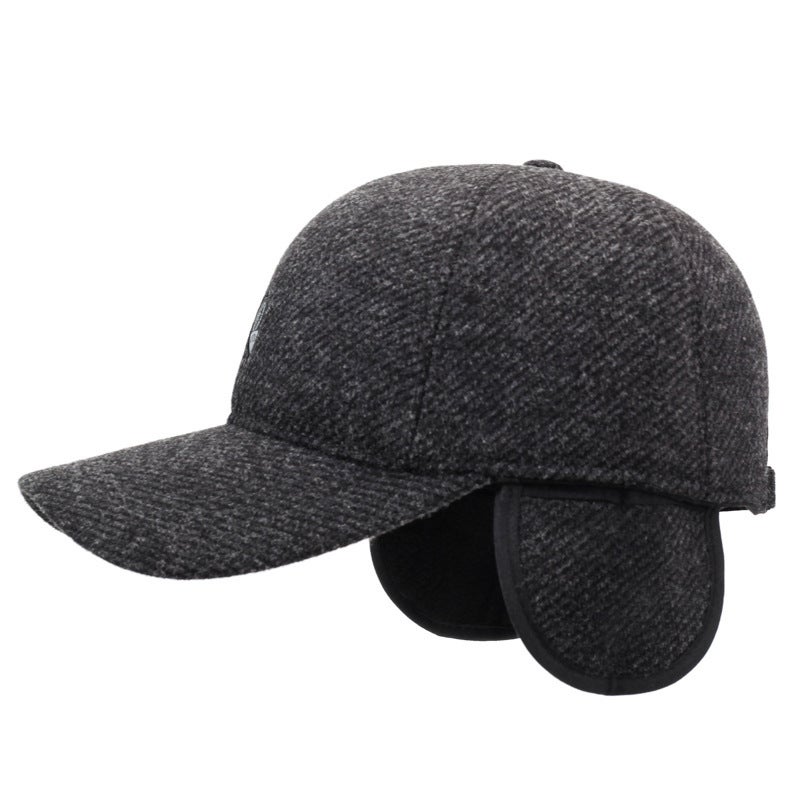 Winter Men'S Velvet Thickeneded Baseball Cap, Middle-Aged And Elderly Outdoor Ear Protection Peaked Cap, Casual Fashionable Warm Cotton Hat - Image 5