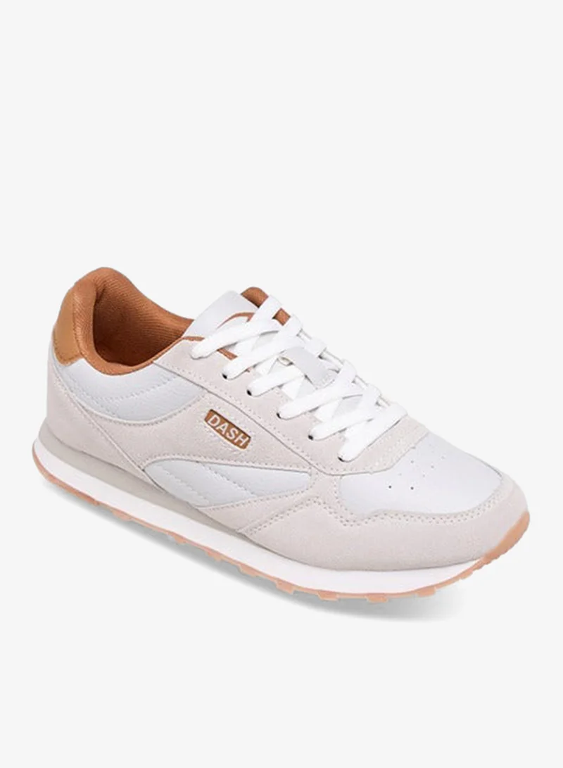 Dash Women Panelled Sneakers with Lace-Up Closure