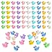 Kuanfine 60 Pcs Tiny Duck Figures Glow in The Dark Mini Resin Duck Luminous Miniature Ducks Bead for Garden Landscape Aquarium DecorationLuminous - Image 3