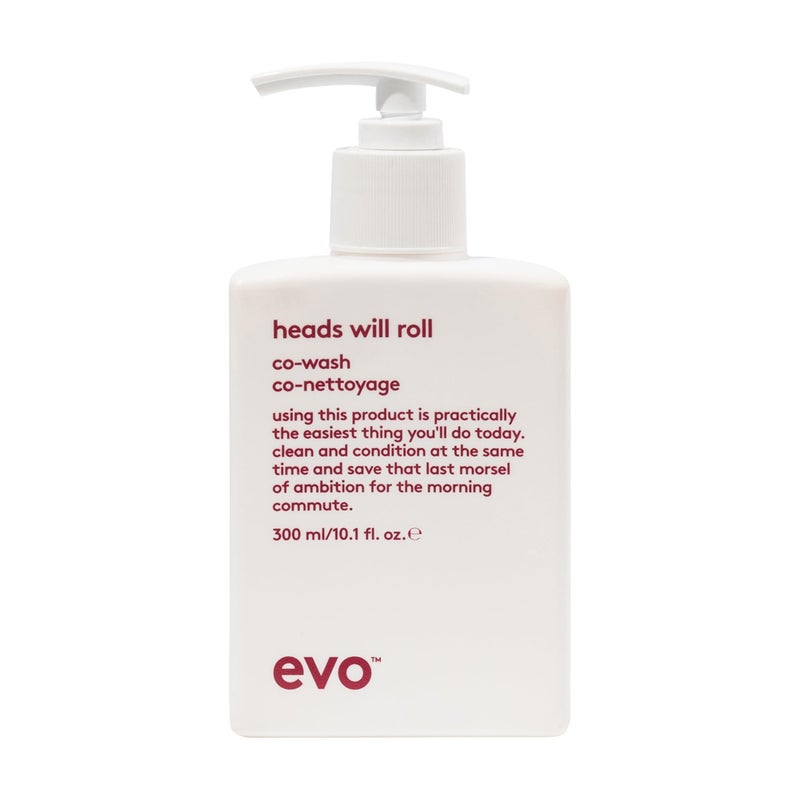Evo Heads Will Roll Co-Wash - Full Size Low Foam Cleansing Conditioner To Gently Wash, Condition, Remove Build Up, Moisturize & Improve Curls - 10.3fl.oz - Image 1