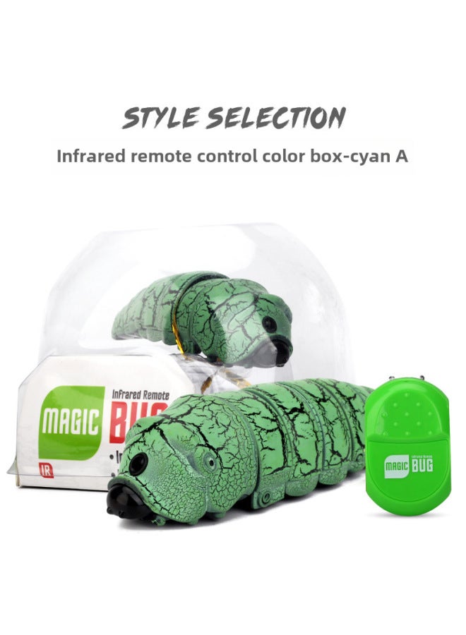 Exotic Remote Control Leisurely Insect Infrared Induction Reptile Insect Caterpillar Electric Remote Control Toy-Color:9910A Cyan Remote Control Screwdriver Button Battery 6 - Image 1