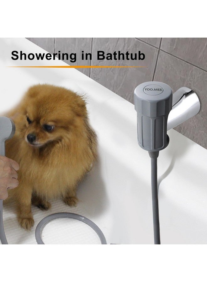 YOO.MEE Pets Shower Attachment, Quick Connect On Tub Spout W/Front Diverter, Ideal For Washing Pets And Cleaning Tub, Portable And Convenience - Image 3