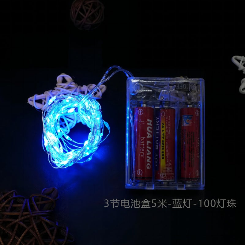 3 Battery Box 5 Meters 50 Lamp 100 Lamp String Net Red Wave Ball Supply With Lamp Small Gift Wedding Layout - Image 1