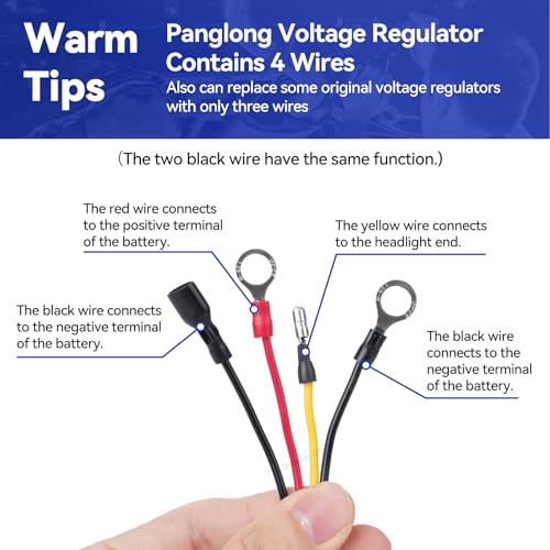 Panglong Voltage Regulator Rectifier, Club Car Voltage Regulator Replacement, Suitable for 1992-Up Club Car DS & Carryall Gas Golf Cart, Replace OEM# #1027101-01, 1015777 - EPIGC113,1015777, 102711201 - Image 5