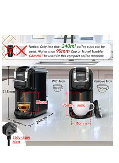 HiBREW Multiple Capsule Coffee Machine Hot/Cold DG Cappuccino Nes Small Capsule ESE Pod Ground Coffee Cafeteria 19Bar 5 in 1 H2B(BLACK) - pzsku/Z9BCFDEEB756D0610BAA6Z/45/_/1704704745/d6cfa2e4-52b9-4a23-82bf-976c96b20972