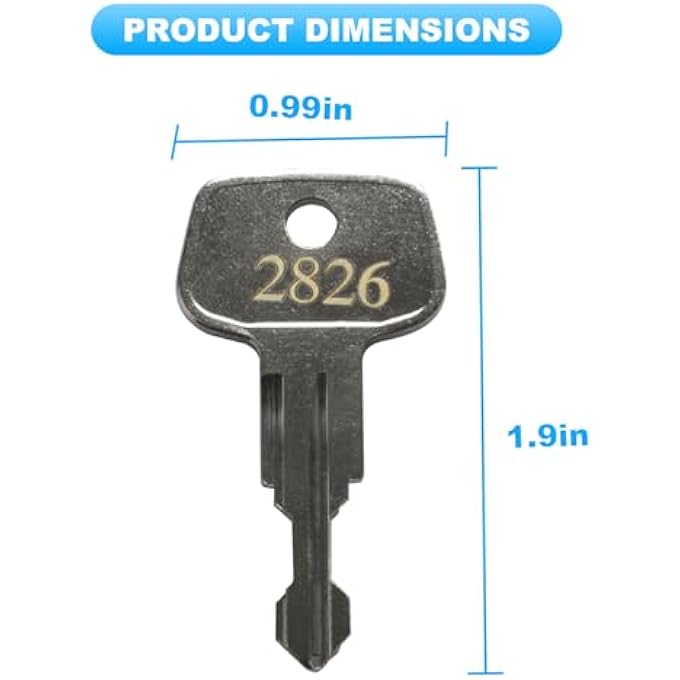 rayihni 2826 X-Cargo Luggage Roof Replacement Keys,X-Cargo Roof Rack Key Karrite Ski Bike xcargo Carrier Skyline Sportrack XL,Replacement Key for X-Cargo roof Racks[2 Pack] - Image 2