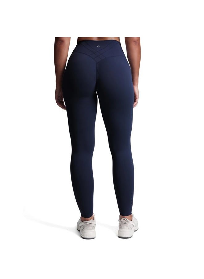 Aoxjox Women's Workout Velura Leggings High Waisted Hidden Scrunch PlushFlex™ Buttery Soft Yoga Pants 26", Midnight Navy, S - Image 1