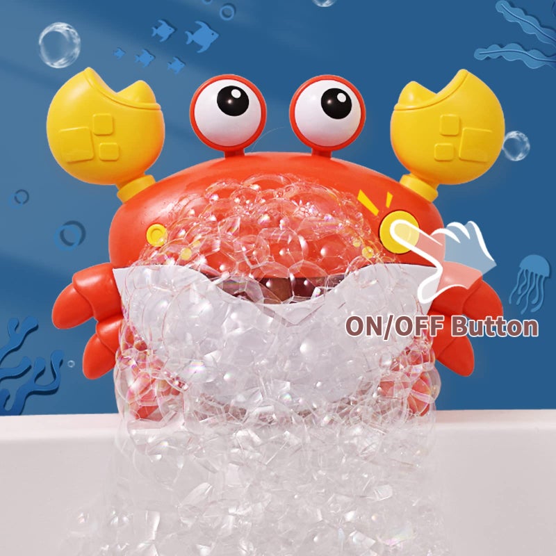 Deejoy Crab Bubble Bath Maker for The Bathtub,Blows Bubbles and Plays 12 Children’s Songs,Sing-Along Bath Bubble Machine Baby, Toddler Kids Toys Makes Great Gifts for 3 Years Girl Boy (Red) - Image 2