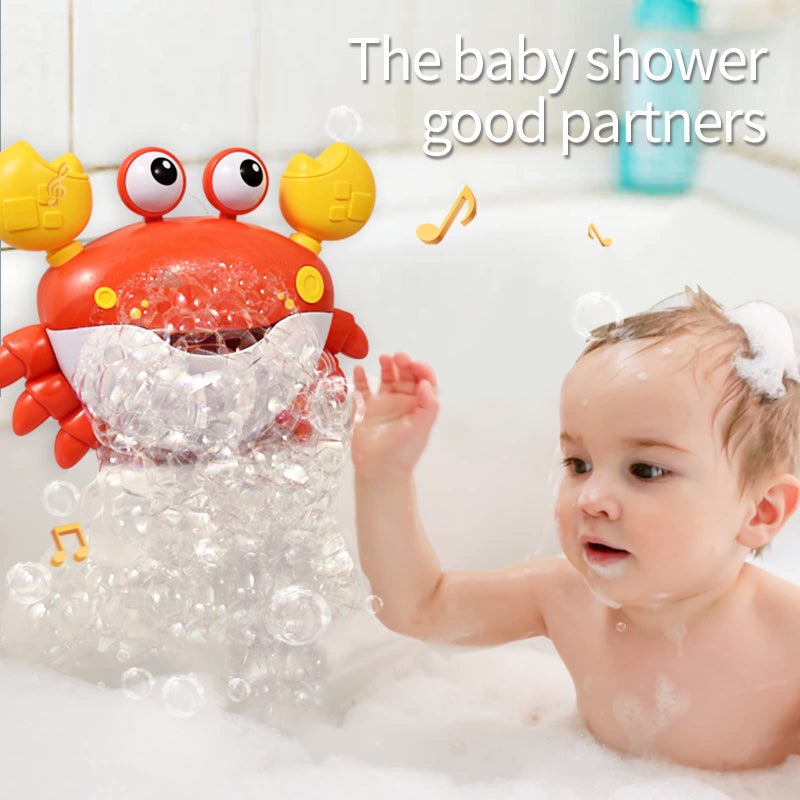 Deejoy Crab Bubble Bath Maker for The Bathtub,Blows Bubbles and Plays 12 Children’s Songs,Sing-Along Bath Bubble Machine Baby, Toddler Kids Toys Makes Great Gifts for 3 Years Girl Boy (Red) - Image 5