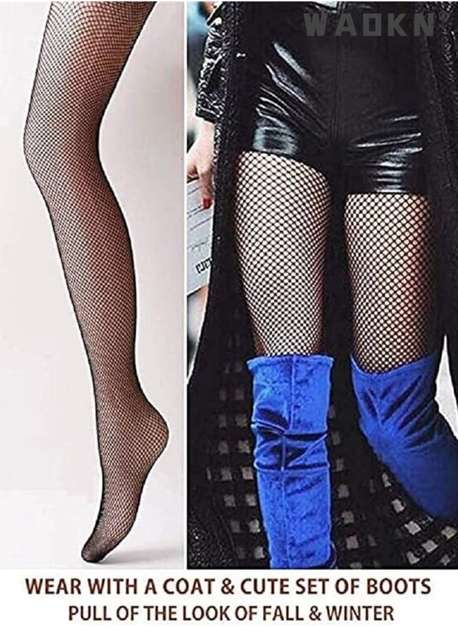 WAOKN - Women 4 Pairs Thin Tights High Waist Sheer Leggings Hold-up Stockings  Lingerie Fishnet Silk Stockings Women's Thigh High Stockings Lace Sheer Silky Tights Silicone Stay Up Nylon Pantyhose - Image 1