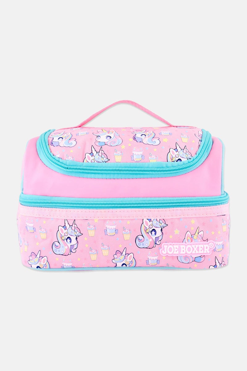 Joe Boxer Kids Girl Graphic Print Lunch Bag, Multicolor - Image 1