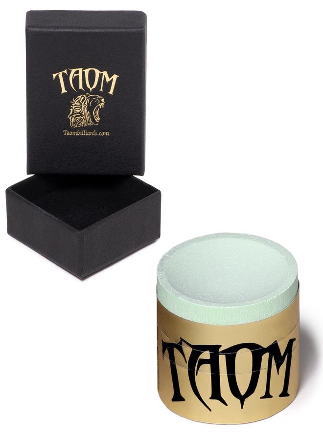 TAOM Soft Billiard Pool Cue Premium Chalk Green in Branded Box - Image 1