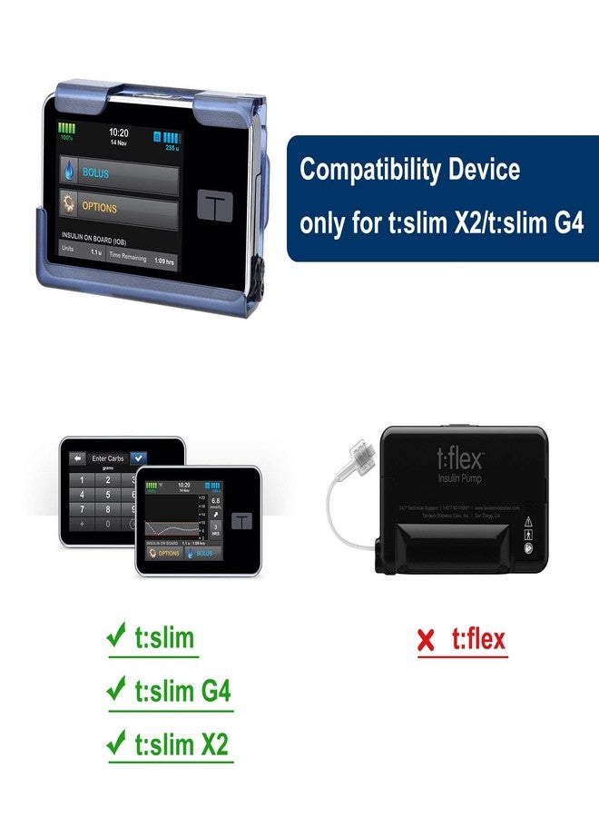حافظة مضخة Generturbo Tandem tSlim x2 مع مشبك حزام دوار 360 درجة، وحافظة Tslim بأطراف ناعمة لجهاز t:Slim/t Slim G4، وحامل مضخة Tslim بقبضة قوية كملحقات لمضخة tslim x2 - Image 5