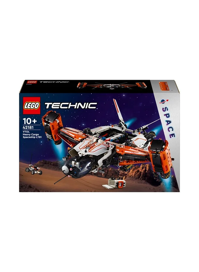 ليغو Technic VTOL Heavy Cargo Spaceship LT81 Set, Space Plane Toy for 10 Plus Year Old Boys, Girls and Kids, Vehicle Building Playset for Imaginative Play, Birthday Gift Idea 42181 (1365 pieces)