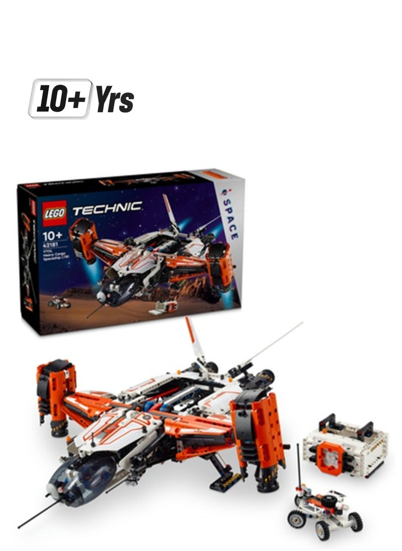 LEGO Technic VTOL Heavy Cargo Spaceship LT81 Set, Space Plane Toy for 10 Plus Year Old Boys, Girls and Kids, Vehicle Building Playset for Imaginative Play, Birthday Gift Idea 42181 (1365 pieces)  - Image 1
