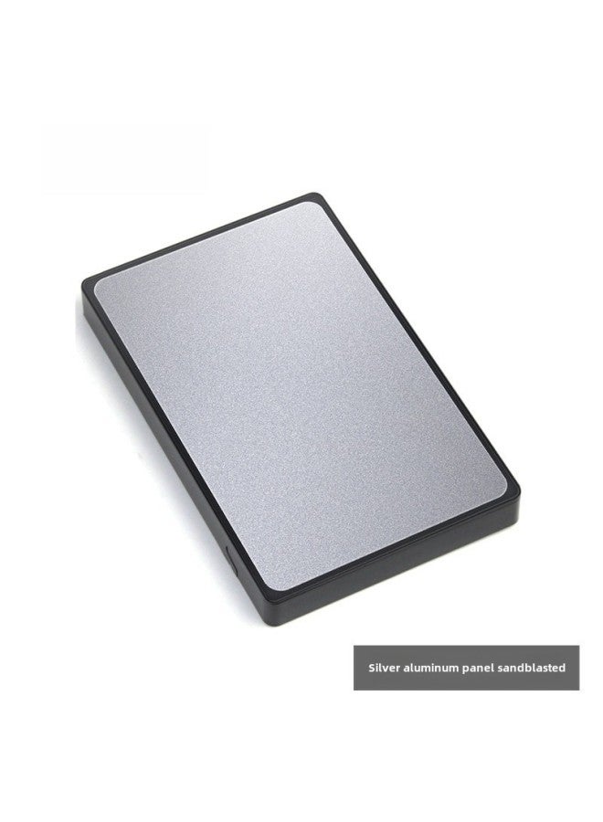 Aluminum Alloy Panel 2.5 Inch Laptop SSD Solid State Drive Mechanical USB3.0 Shell SATA Hard Disk Protection External Shell-Color:HD215 Silver Sandblasting
