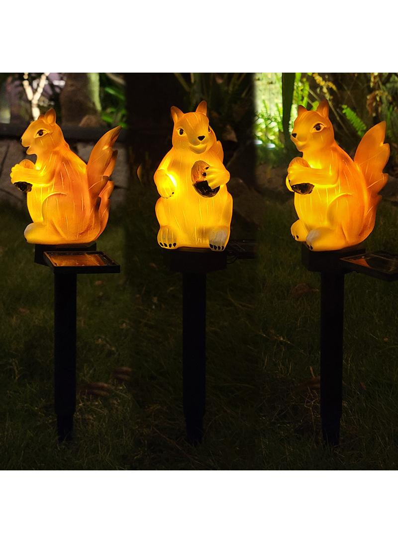 Generic 2 Pieces Squirrel Shaped Solar LED Lights Effect Garden Light Auto On OR Off Dust To Dawn Outdoor Waterproof Landscape Decoration Solar Powered Security Torch Light  - Image 2