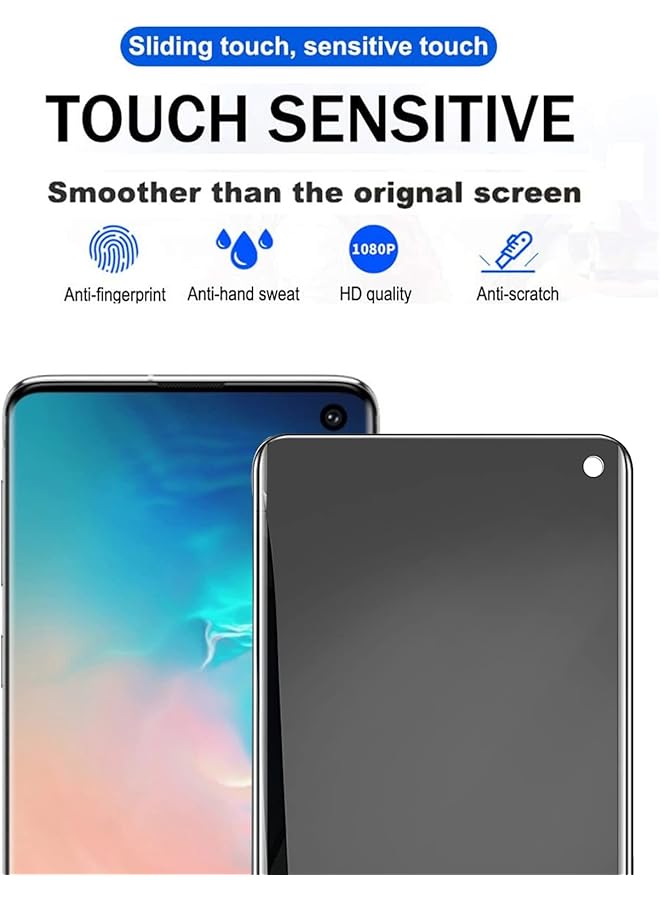 erorex Privacy Screen Protector For Samsung Galaxy S10 Not Glass Anti Spy Flexible Film Clear Protective Soft Tpu Anti Glare Film Anti Scratch For Samsung Galaxy S10 - Image 3